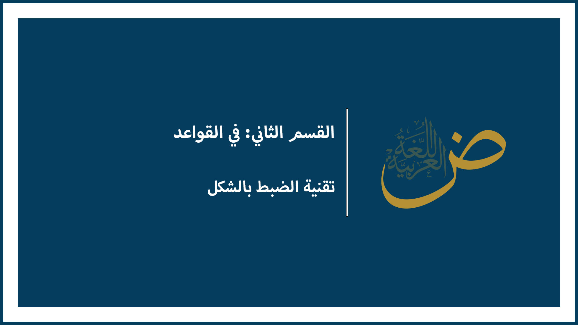 تقنية الضبط بالشكل